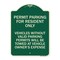 Signmission Parking Permit Permit Parking for Residents Only Vehicles Without Valid Parking Permi, G-1824-23399 A-DES-G-1824-23399 - alternate 1